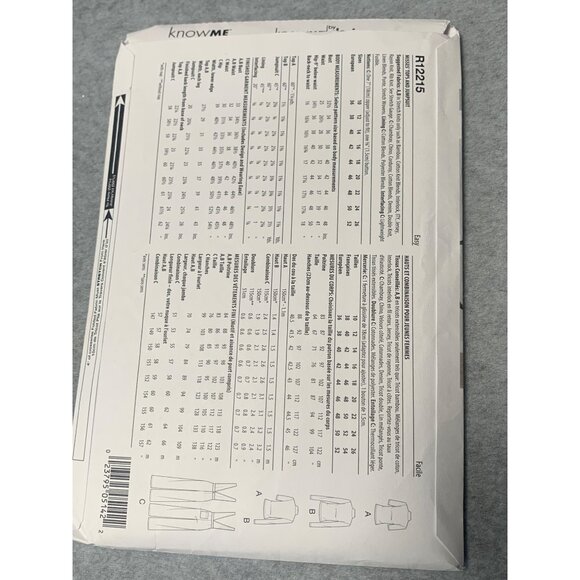 Know Me By Mimi G Top Jumpsuit Sewing Pattern R12215 Size 18-20-22-24-26 Uncut 2 - Picture 3 of 4